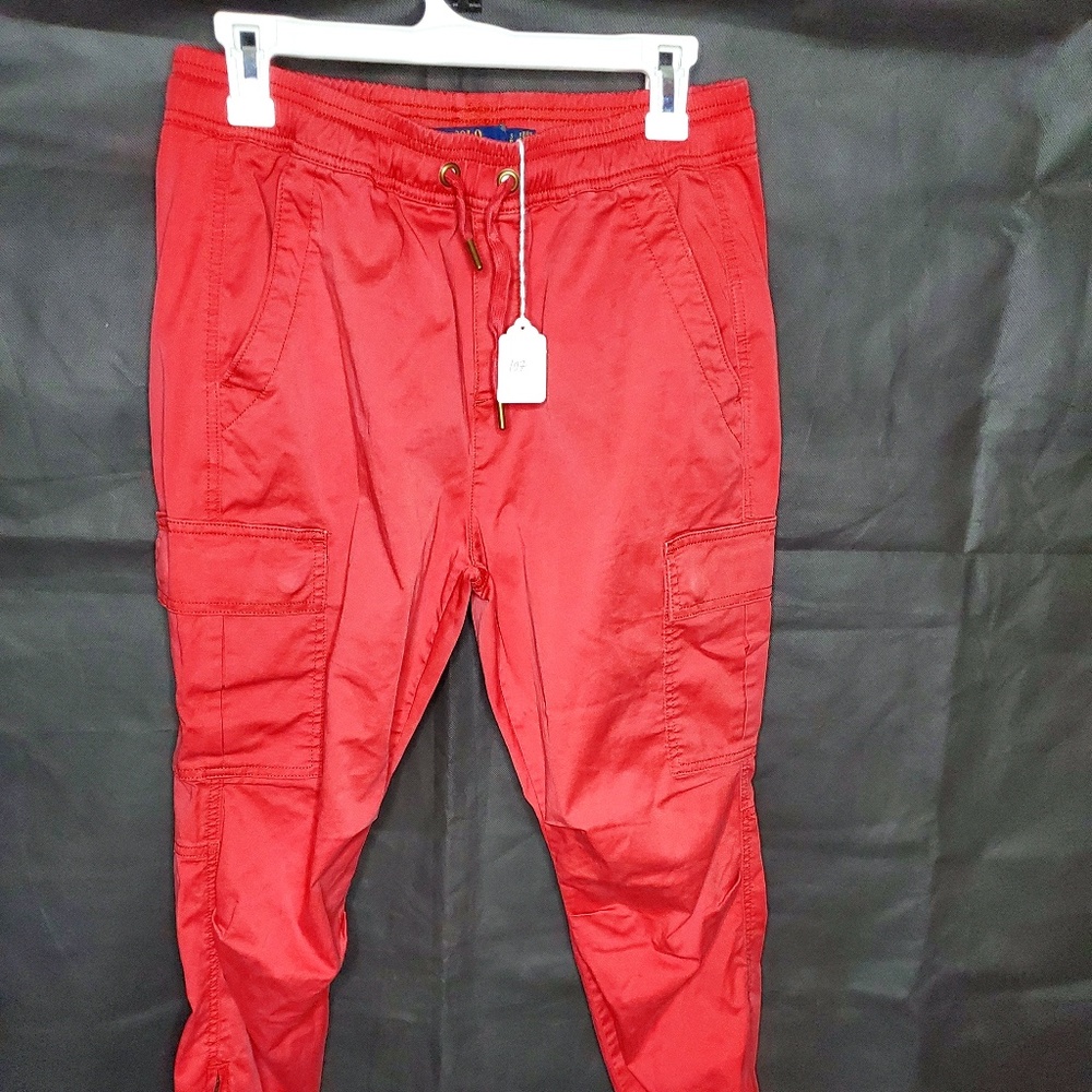 Red Polo Cargo Trousers